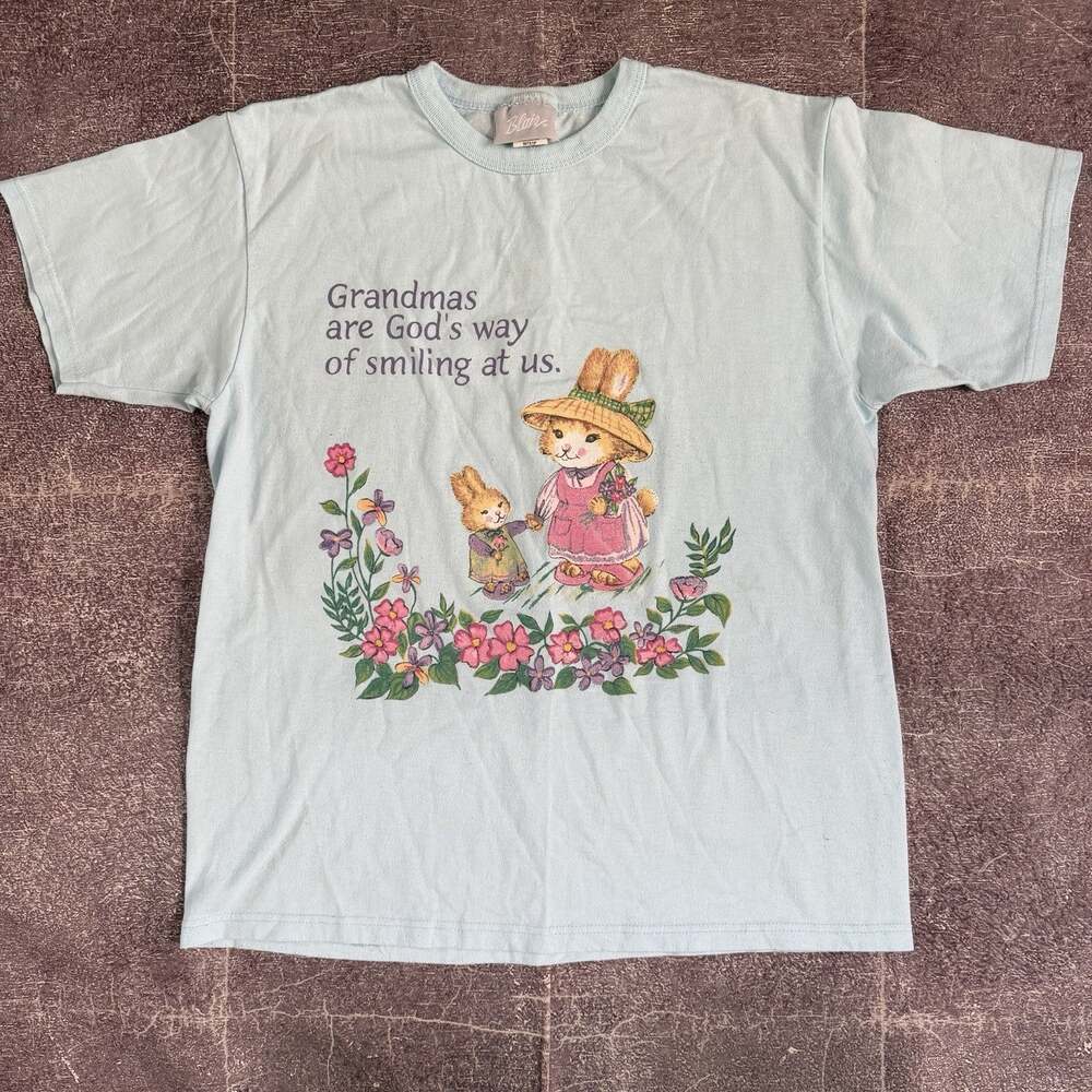 Men's Vintage 90's Blair Grandmas Are God's Way of Smiling at Us T Shirt Sz L